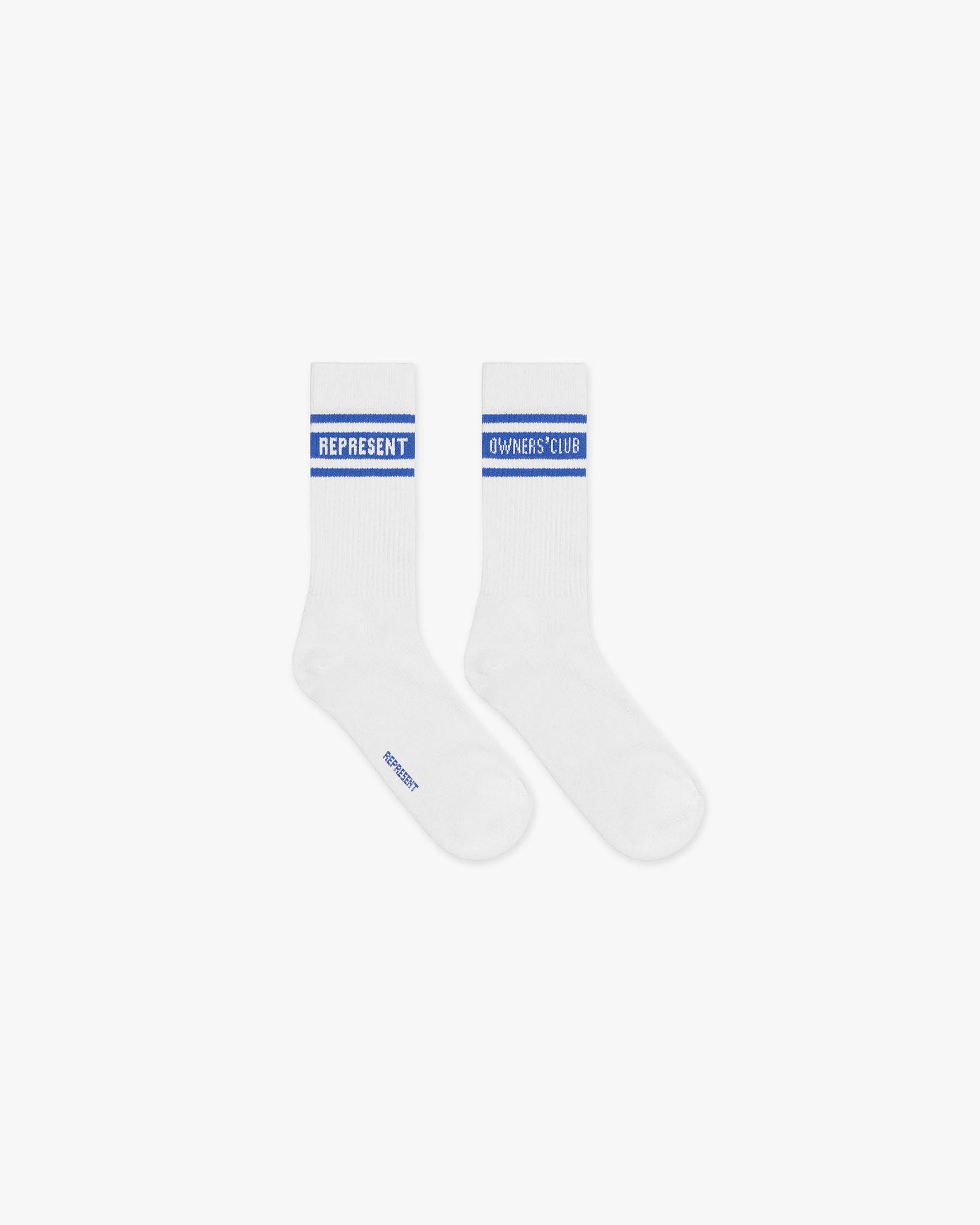 Represent Owners Club Socks - Flat White/Cobalt